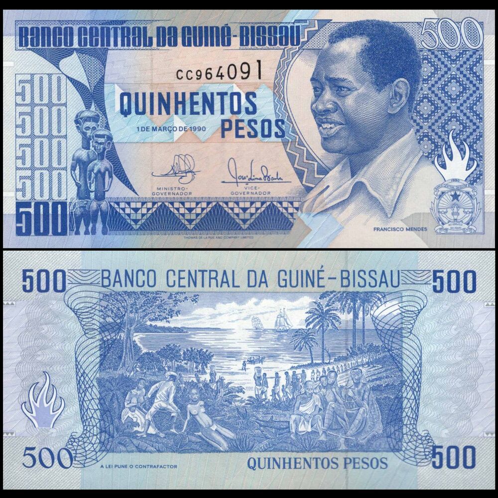 Guinea-Bissau - Bissau - 500 Pesos 1990 - Pick # 12 - Set 10 PCS