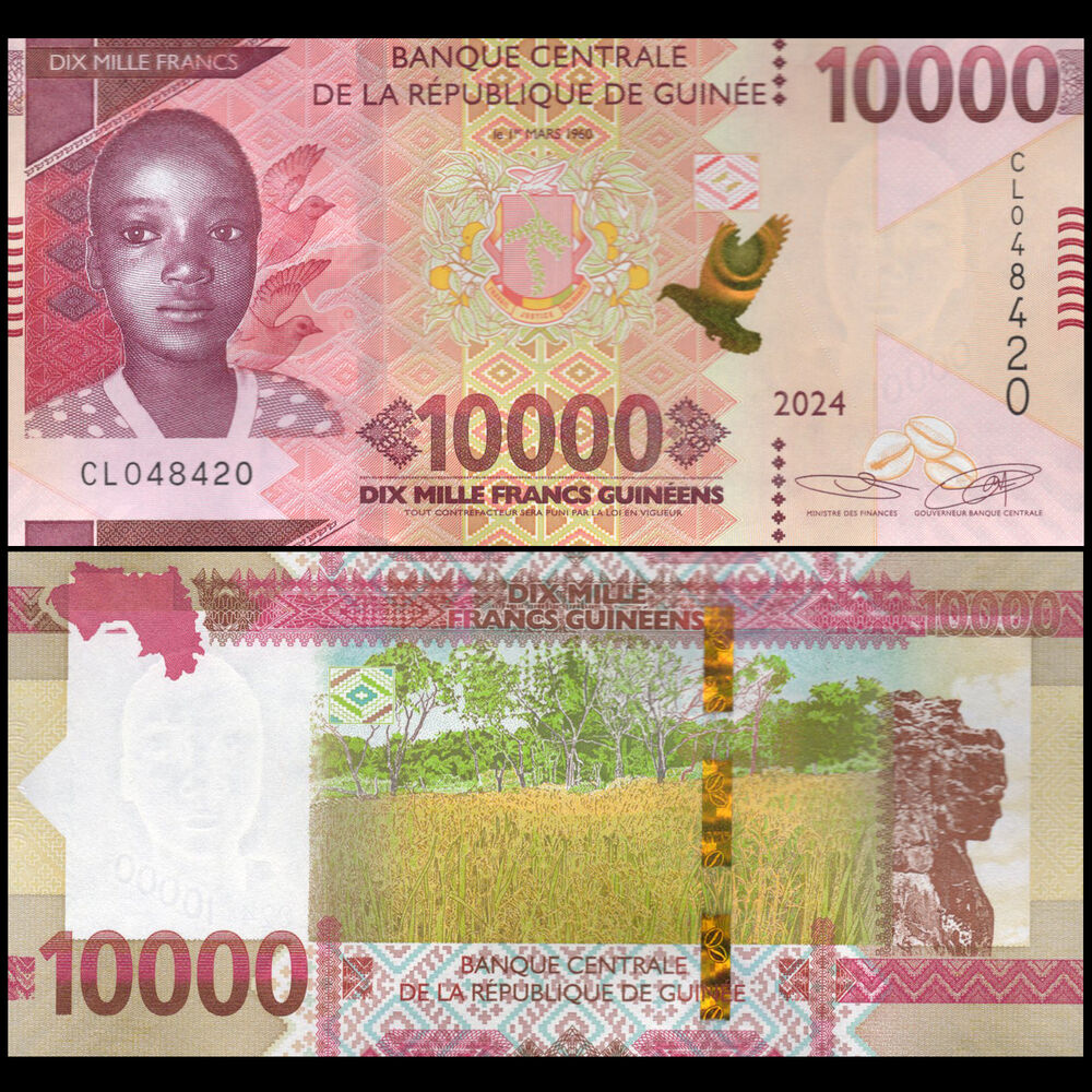 Guinea -  10.000 Francs 2024 - Pick # 49Ad - Set 10 PCS