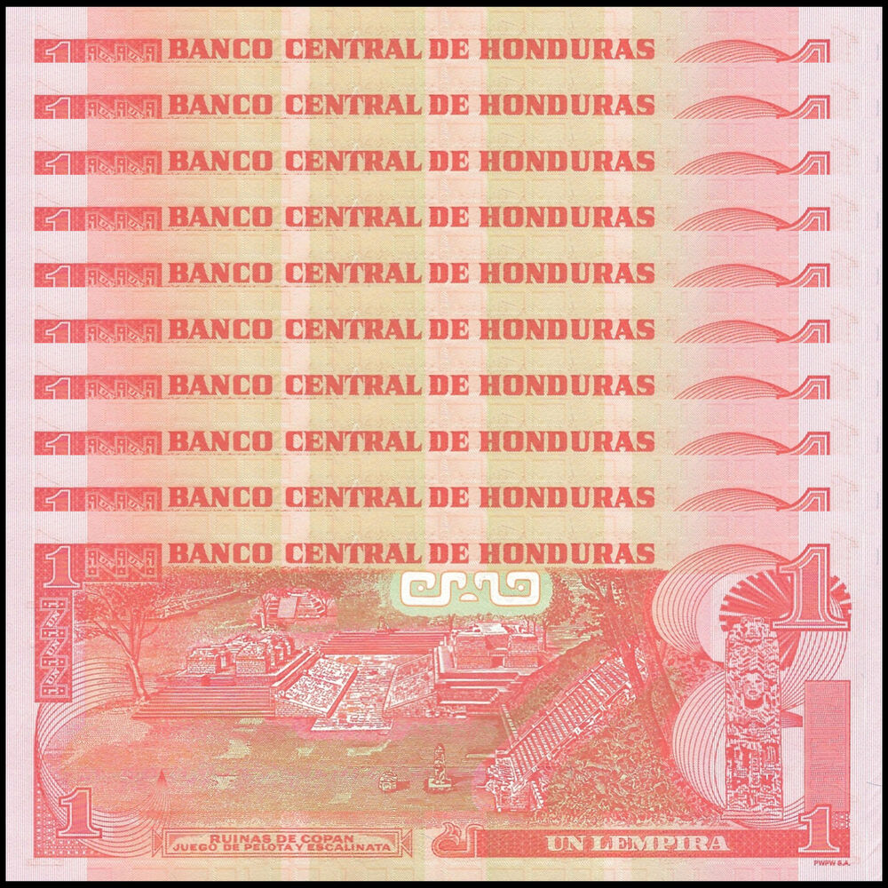 Honduras - 1 Lempira 2019 - Pick # 96d - Set 10 PCS