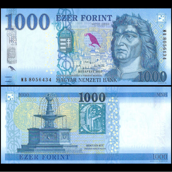 Hungary -  1000 Forint 2025 - Pick # 203f  - Set 10 PCS