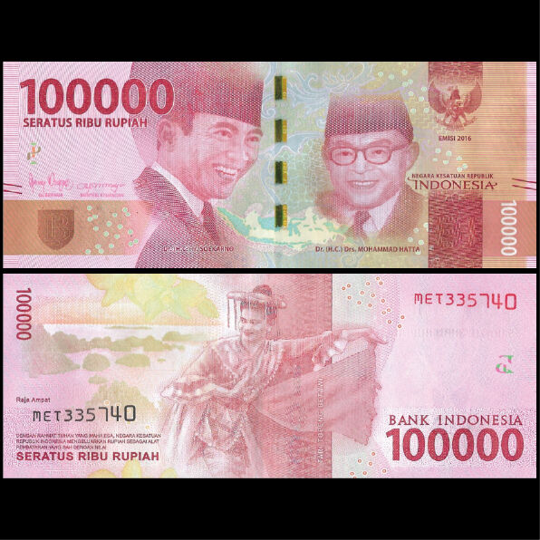 Indonesia - 100.000 Rupiah 2018 - Pick # 160c - Set 10 PCS