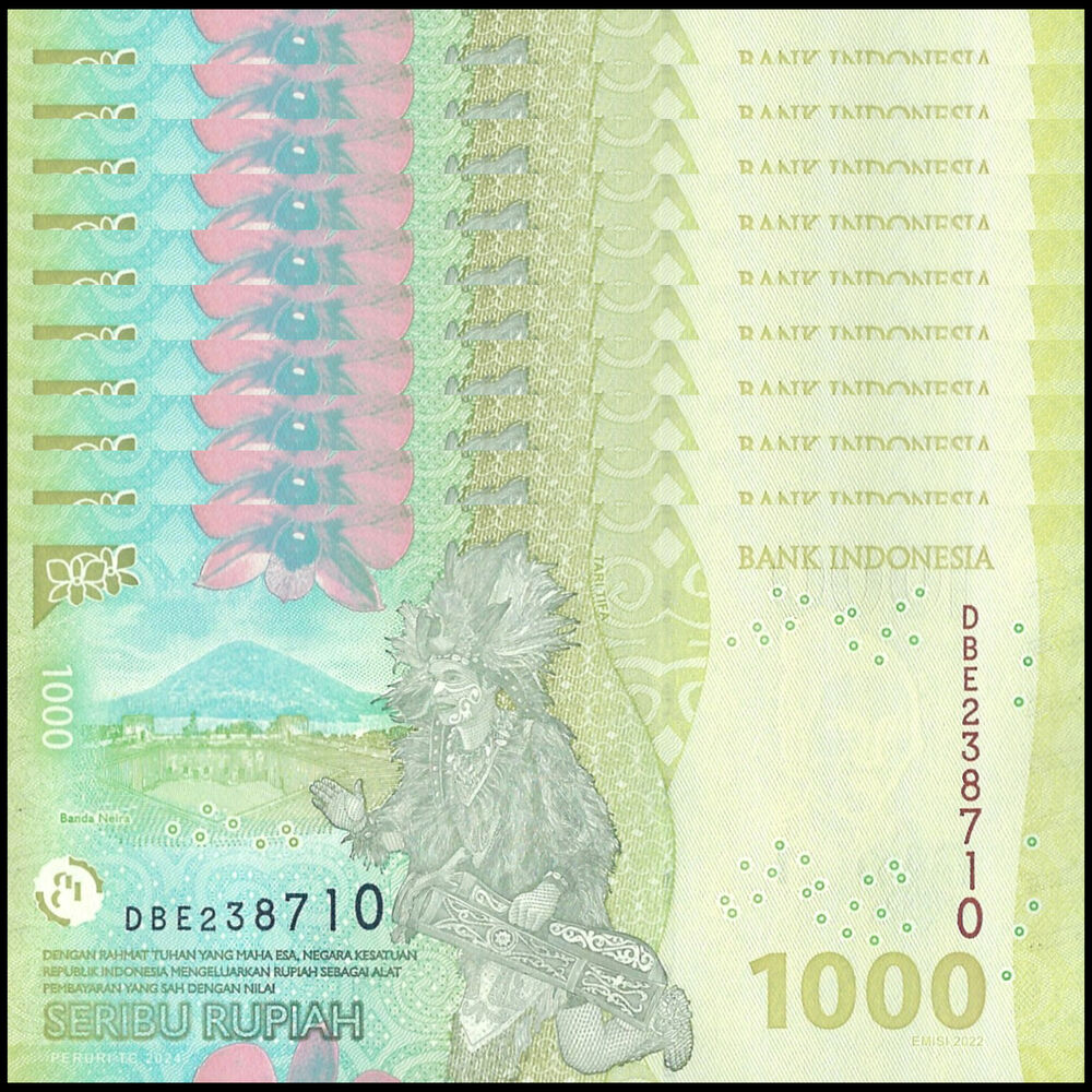 Indonesia - 1000 Rupiah 2024 - Pick # NEW - Set 10 PCS