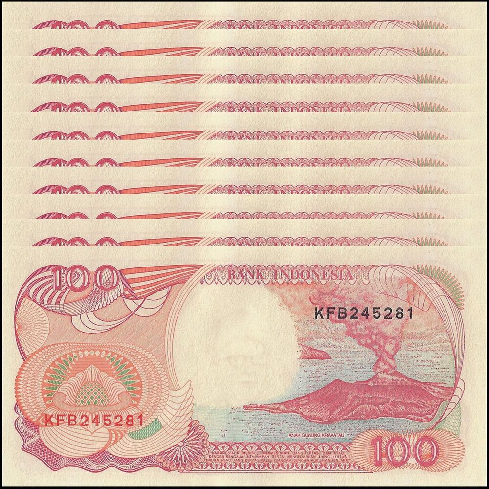 Indonesia - 100 Rupiah 1999 - Pick- 127g / B585g - Set 10 PCS