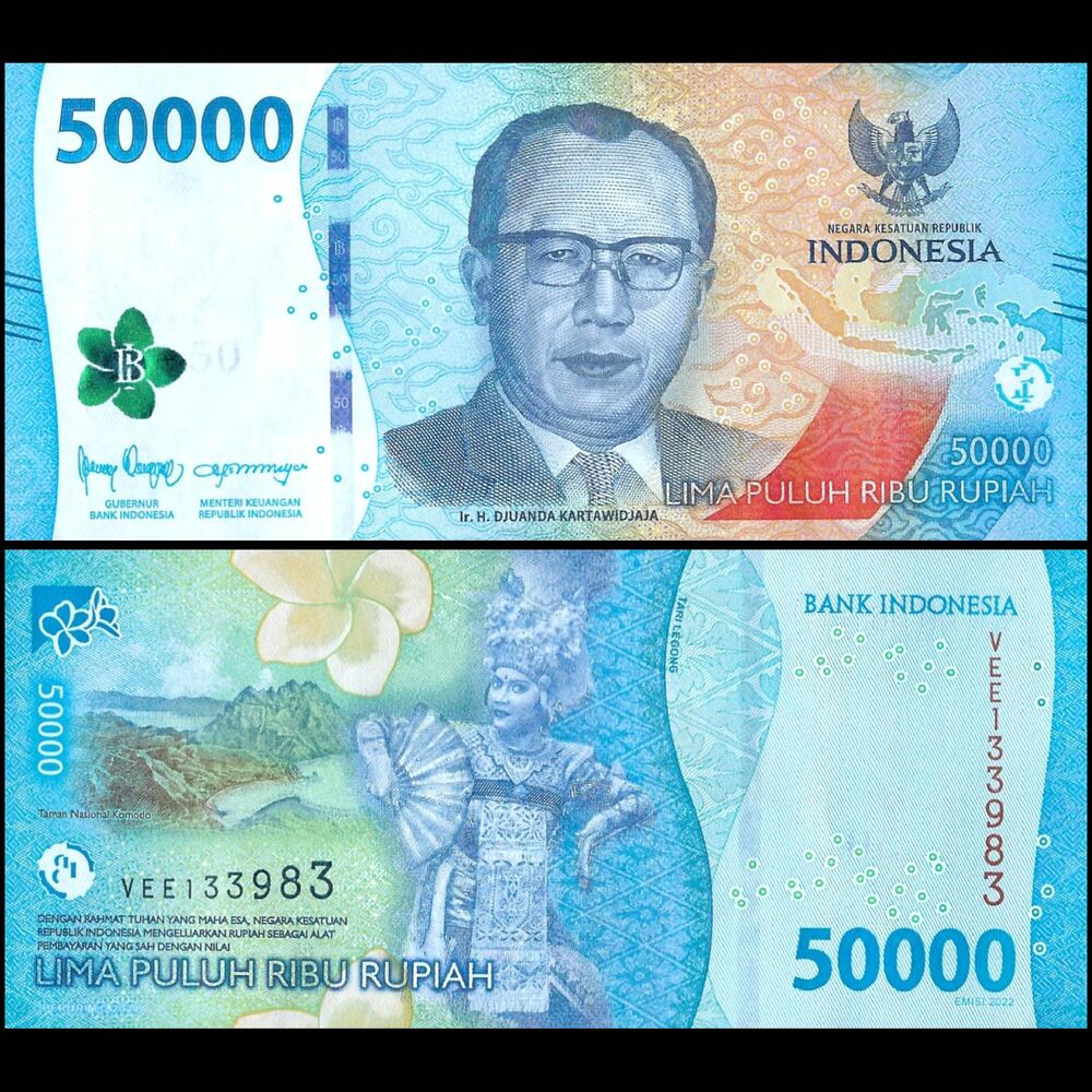 Indonesia -  50.000 Rupiah 2024 - Pick # 167c - Set 10 PCS