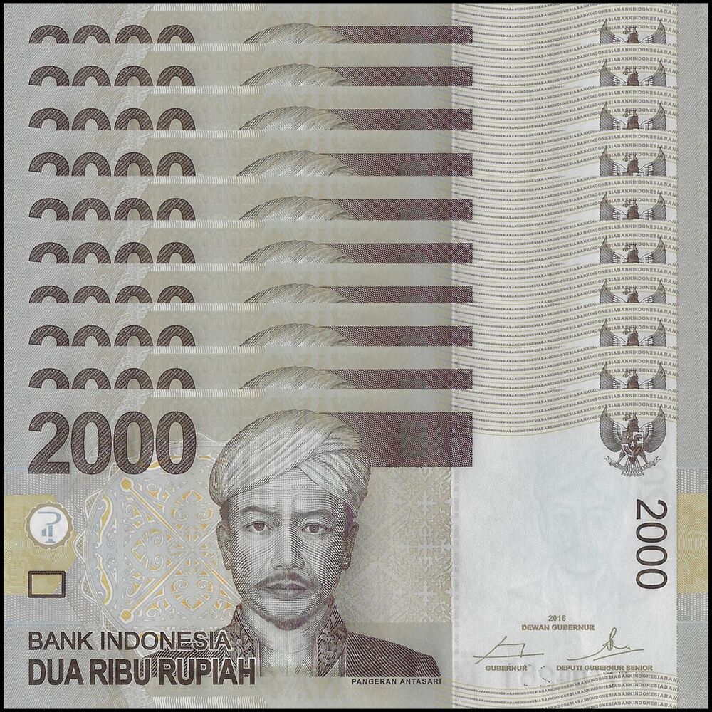 Indonesia - 2000 Rupiah 2016 - Pick- 148h - Set 10 PCS