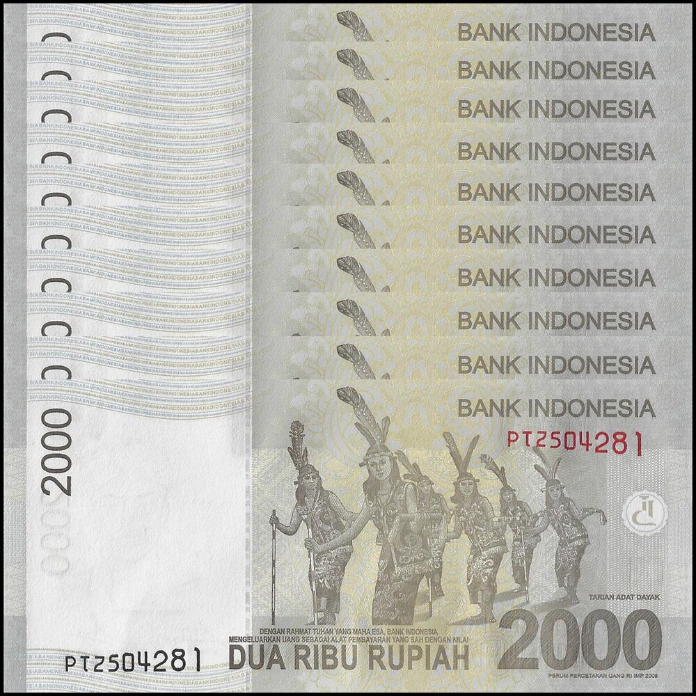 Indonesia - 2000 Rupiah 2016 - Pick- 148h - Set 10 PCS