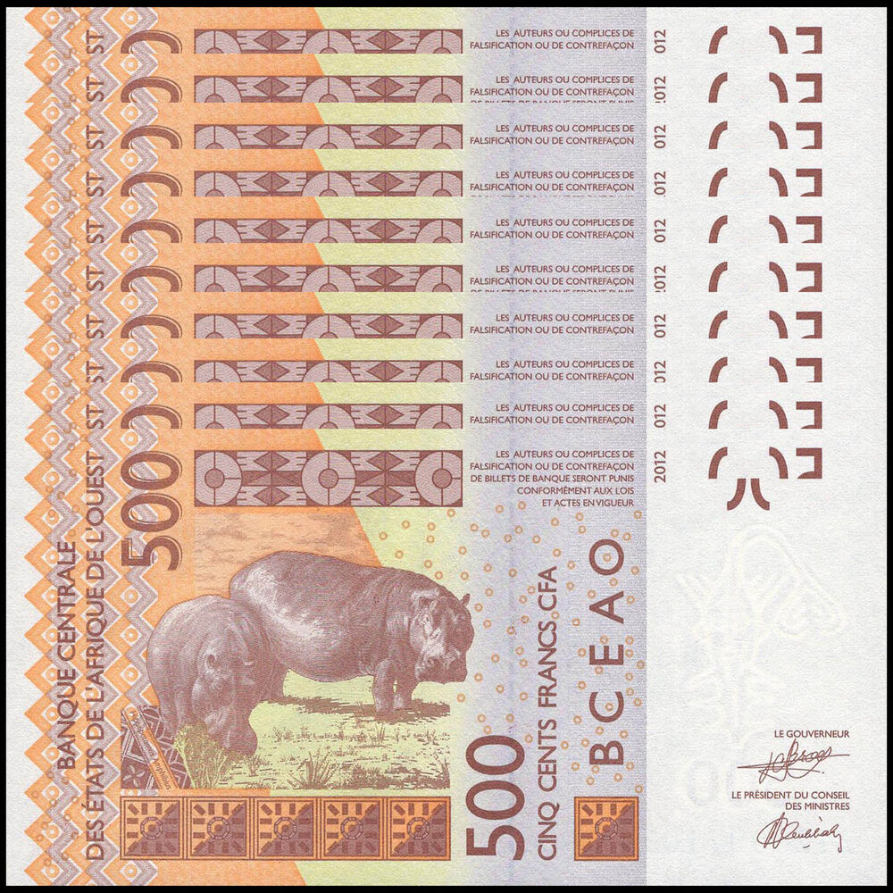 West African States - Ivory Coast - 500 Francs 2024 - Pick- NEW / B120Am - Set 10 PCS