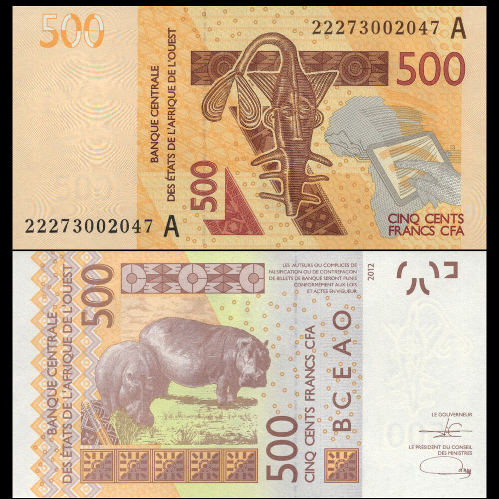 West African States -  Ivory Coast - 500 Francs 2022 - Pick # 119Ak - Set 10 PCS