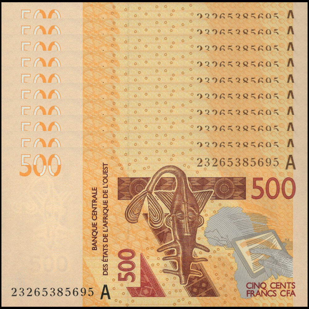 West African States -  Ivory Coast - 500 Francs 2023 - Pick # 119Al - Set 10 PCS