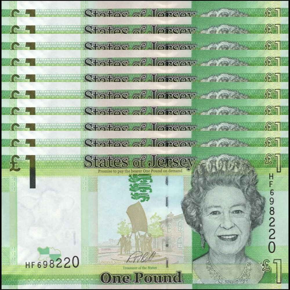 Jersey -  1 Pound 2010 - Pick # 32b - Set 10 PCS