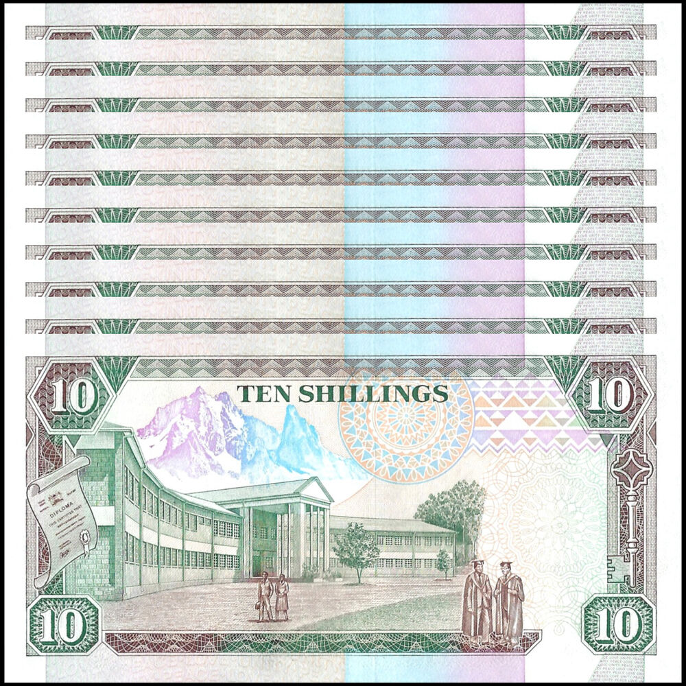 Kenya - 10 Shillings 1993 - Pick # 24e - Set 10 PCS