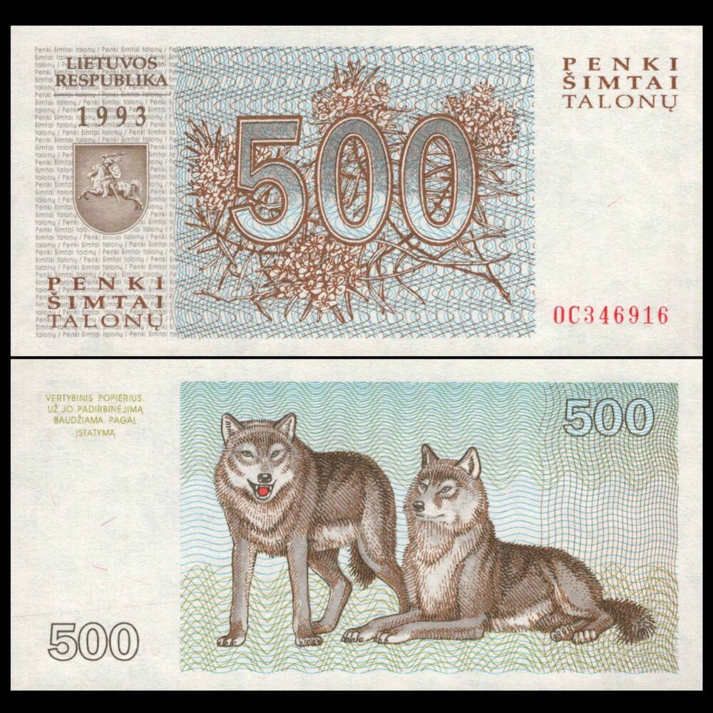 Lithuania -  500 Talonas 1993 - Pick # 46 - Set 10 PCS