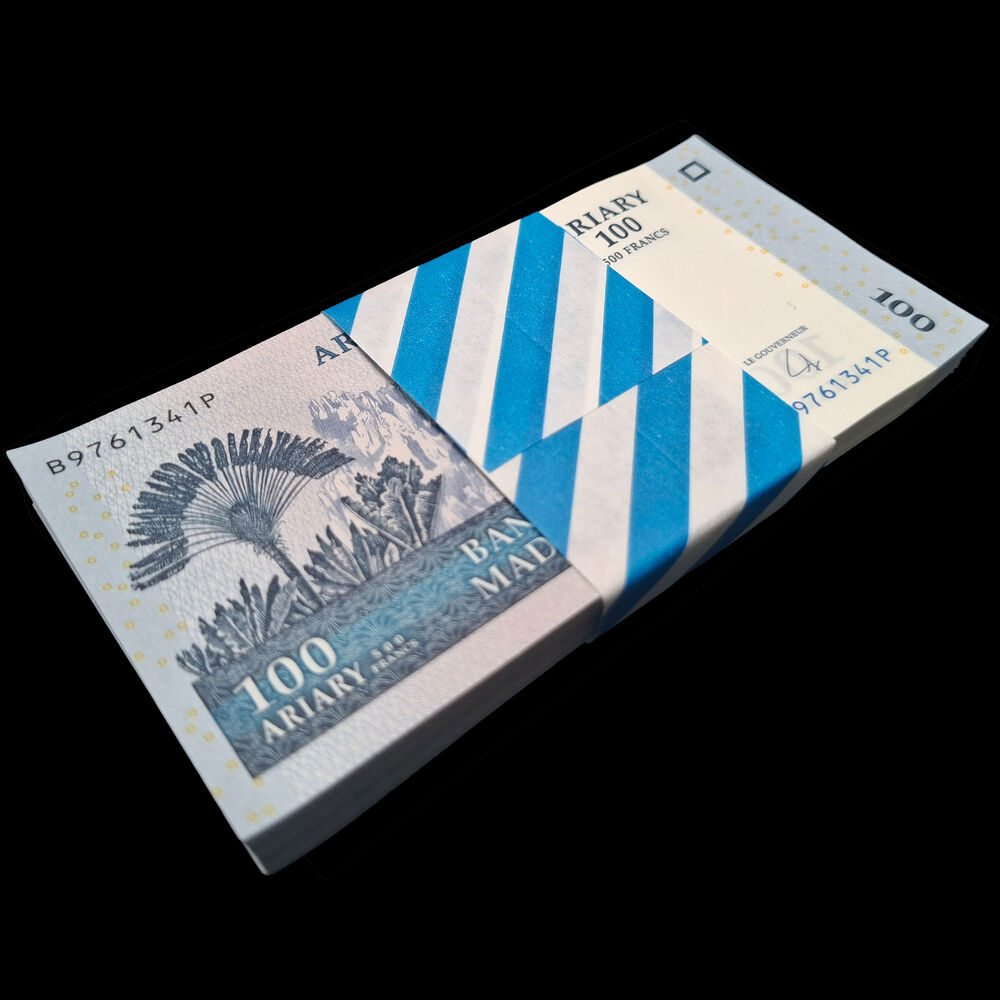 Madagascar -  100 Ariary 2004 - Pick # 86b - Bundle 100 PCS