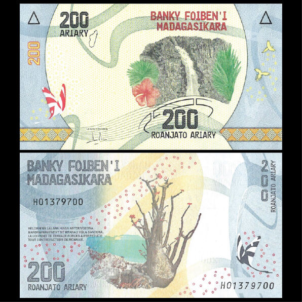 Madagascar - 200 Ariary 2022 - Pick # 98b - Bundle 100 PCS