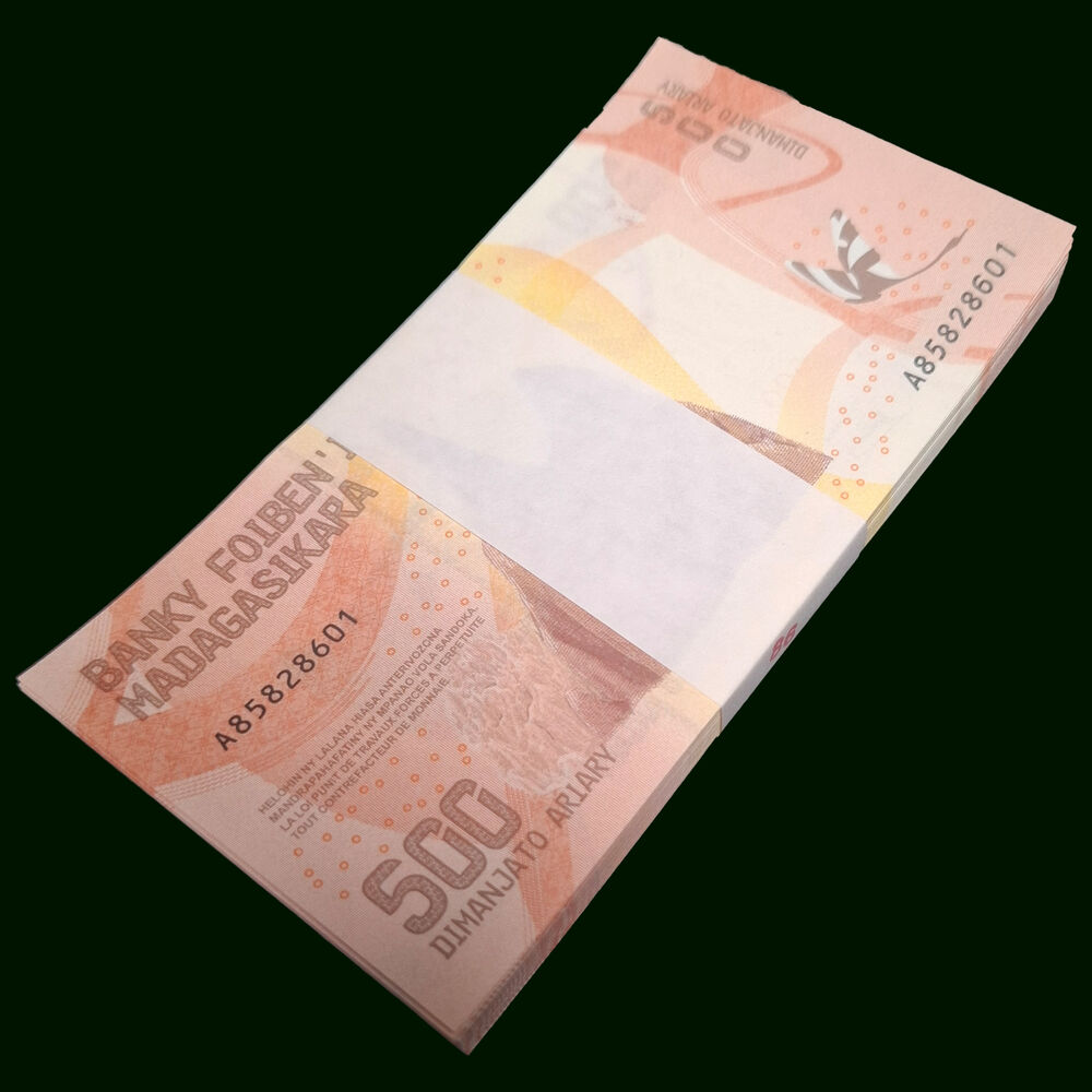 Madagascar - 500 Ariary 2024 - Pick # 99c - Bundle 100 PCS