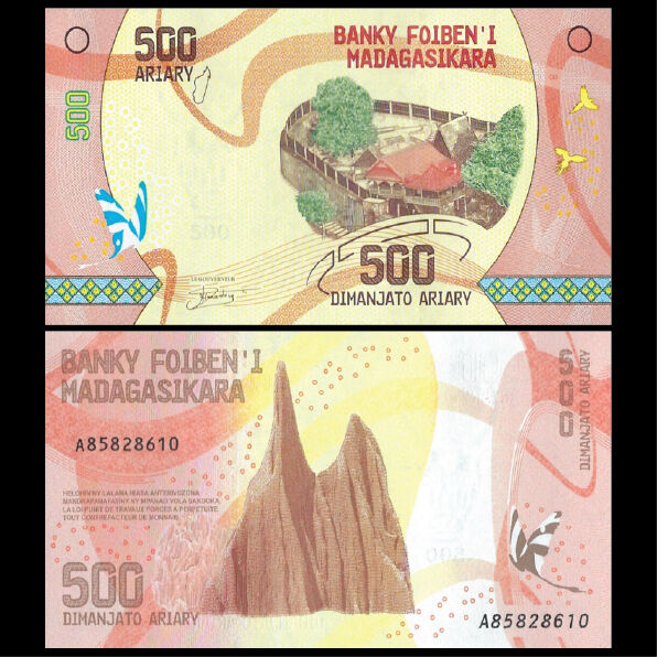 Madagascar - 500 Ariary 2024 - Pick # 99c - Bundle 100 PCS