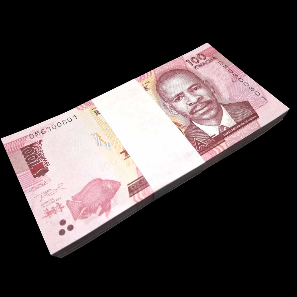 Malawi -  100 Kwacha 2024 - Pick # NEW - Bundle 100 PCS