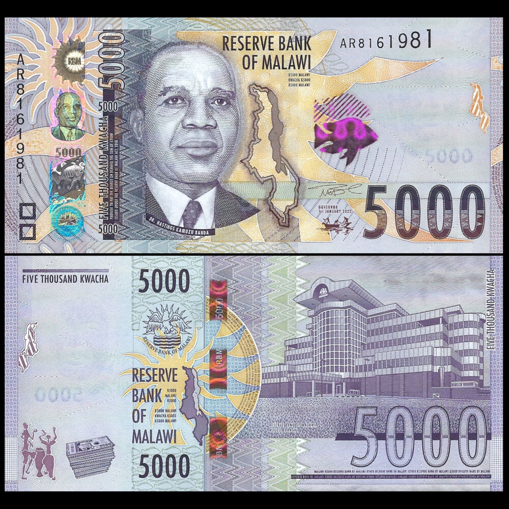 Malawi - 5000 Kwacha 2022 - Pick # 71b - Set 10 PCS