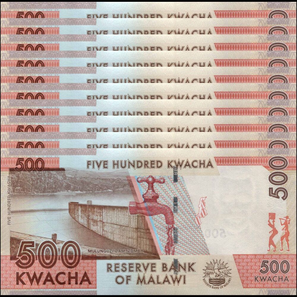 Malawi -  500 Kwacha 2024 - Pick # NEW - Set 10 PCS