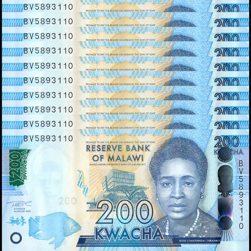 Malawi - 200 Kwacha 2022 - Pick # 65Ag - Set 10 PCS