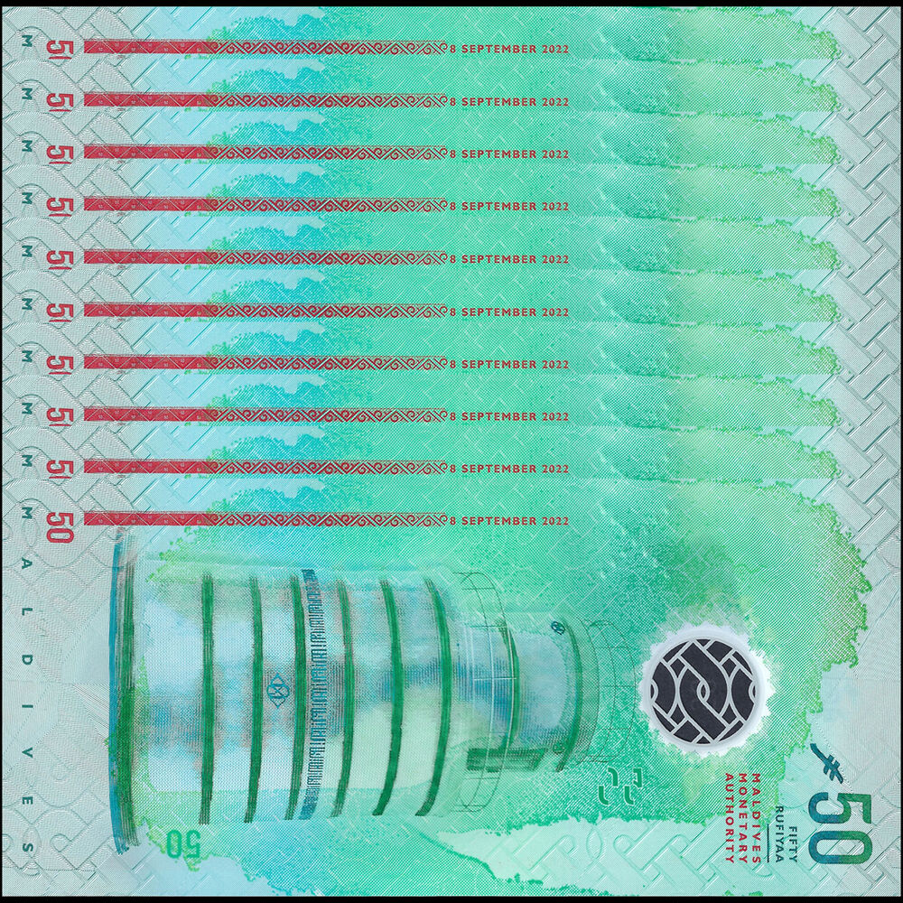 Maldives - 50 Rufiyaa 2022 - Pick- NEW / B226a - Set 10 PCS