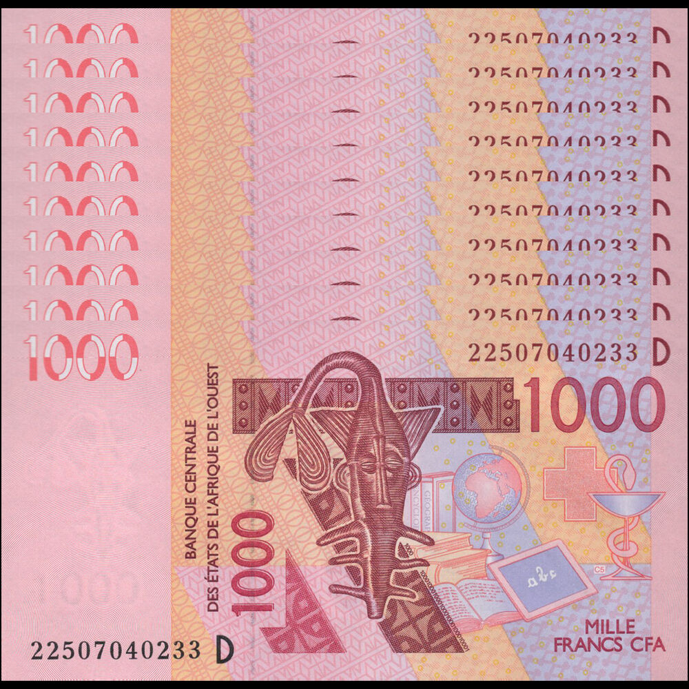 West African States -  Mali - 1000 Francs 2022 - Pick # 415Ds - Set 10 PCS