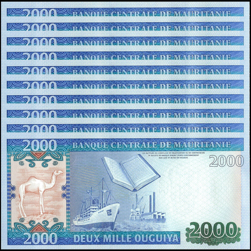 Mauritania - 2000 Ouguiya 2011 - Pick# 20 - Set 10 PCS
