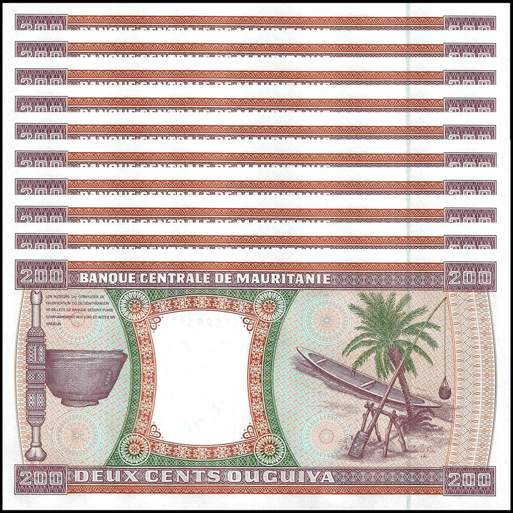 Mauritania - 200 Ouguiya 2002 - Pick- 5j - Set 10 PCS