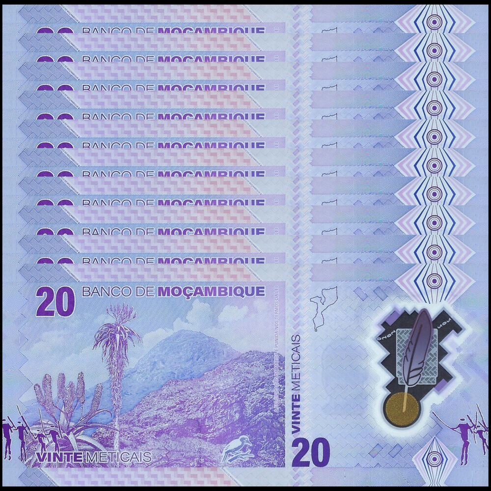 Mozambique - 20 Meticais 2024 - Pick # 155a - Set 10 PCS