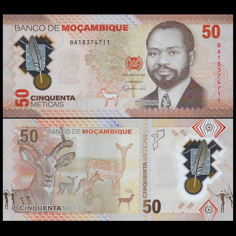 Mozambique - 50 Meticais 2024 - Pick # 156a - Set 10 PCS