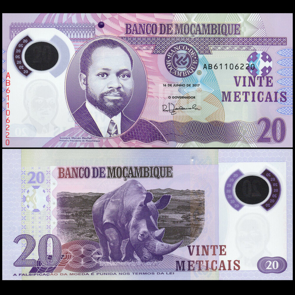 Mozambique -  20 Meticais 2017 - Pick # 149b - Set 10 PCS