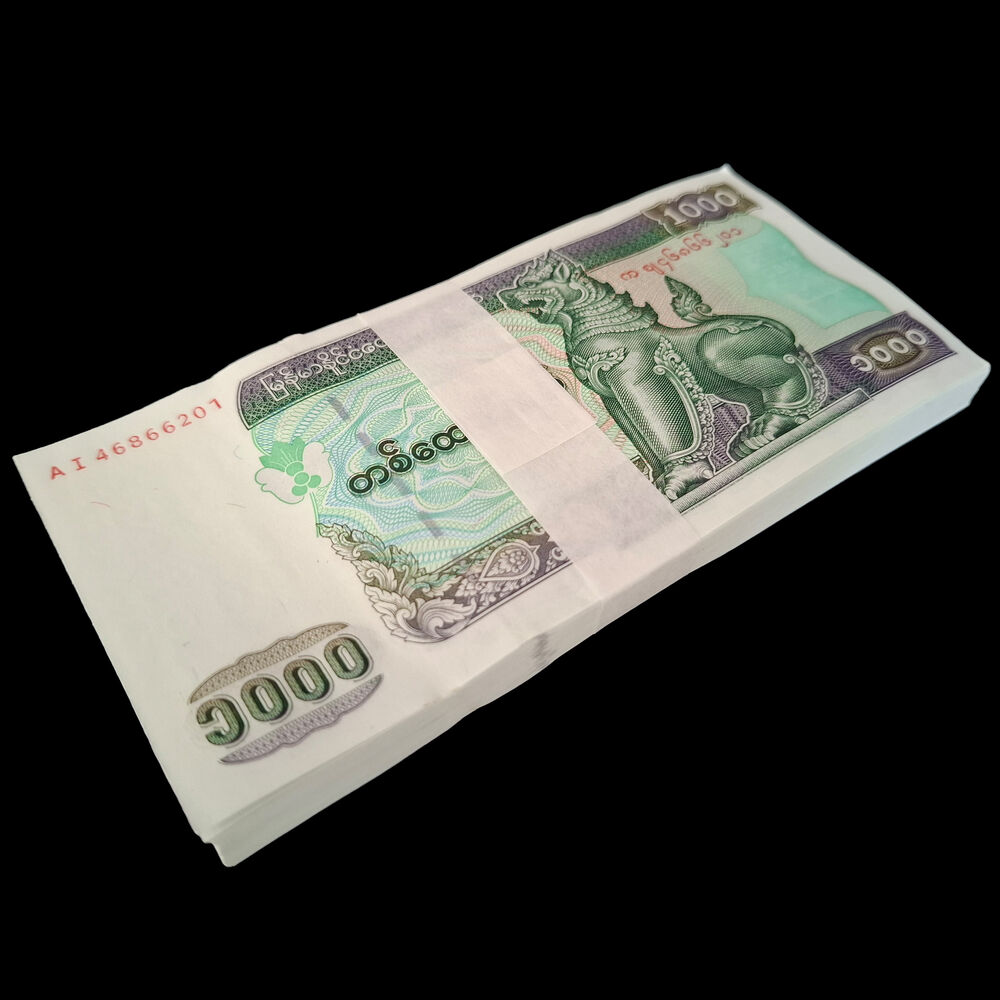 Myanmar -  1000 Kyats 2004 - Pick # 80 - Bundle 100 PCS