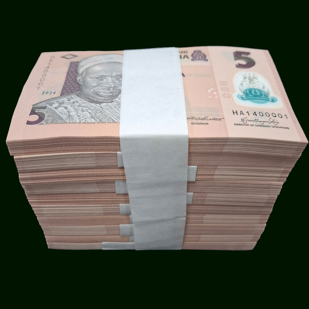 Nigeria - 5 Naira 2024 - Pick # NEW - Brick 1000 PCS