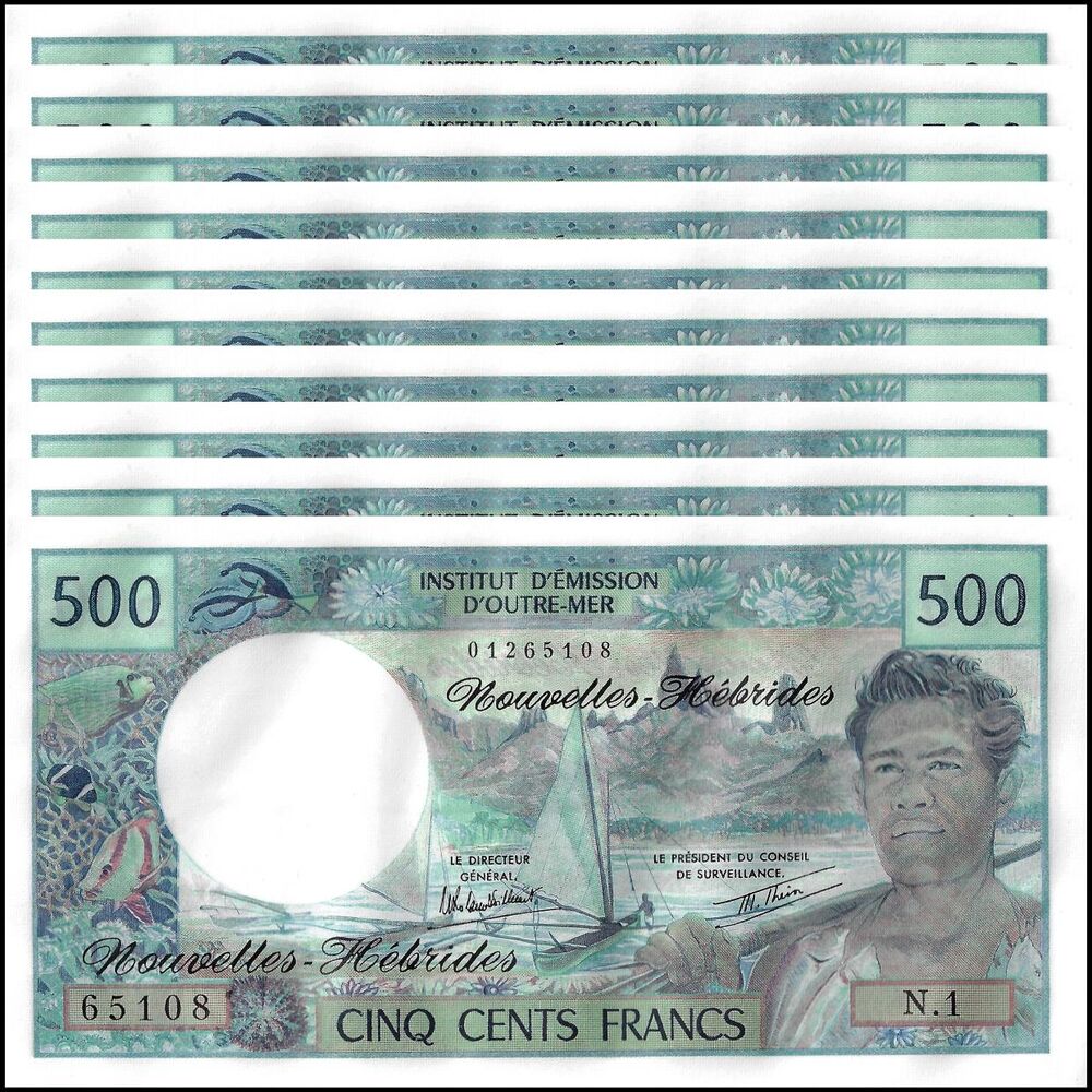 New Hebrides - 500 Francs 1979 - Pick- 19c - Set 10 PCS