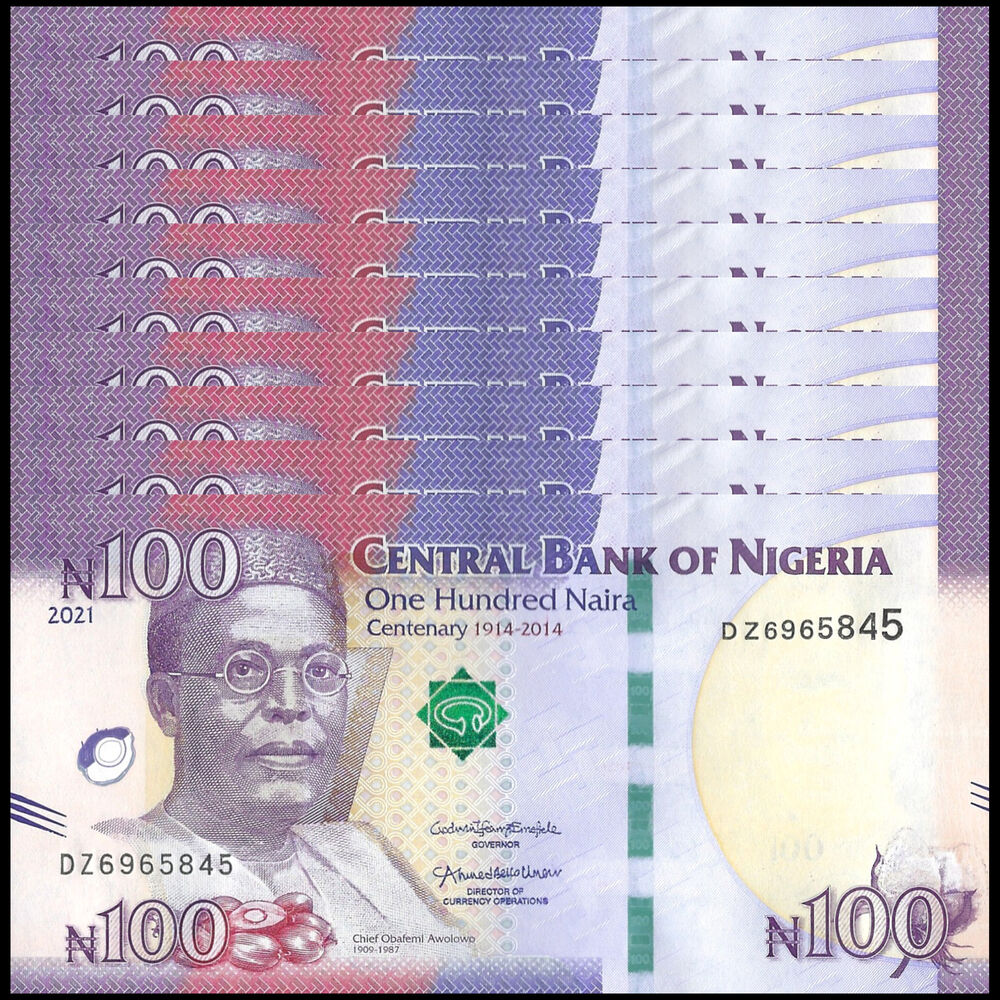 Nigeria - 100 Naira 2021 - Pick # 41c - Set 10 PCS