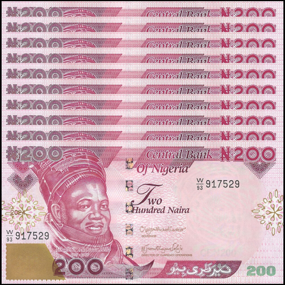 Nigeria - 200 Naira 2024 - Pick # 42c - Set 10 PCS