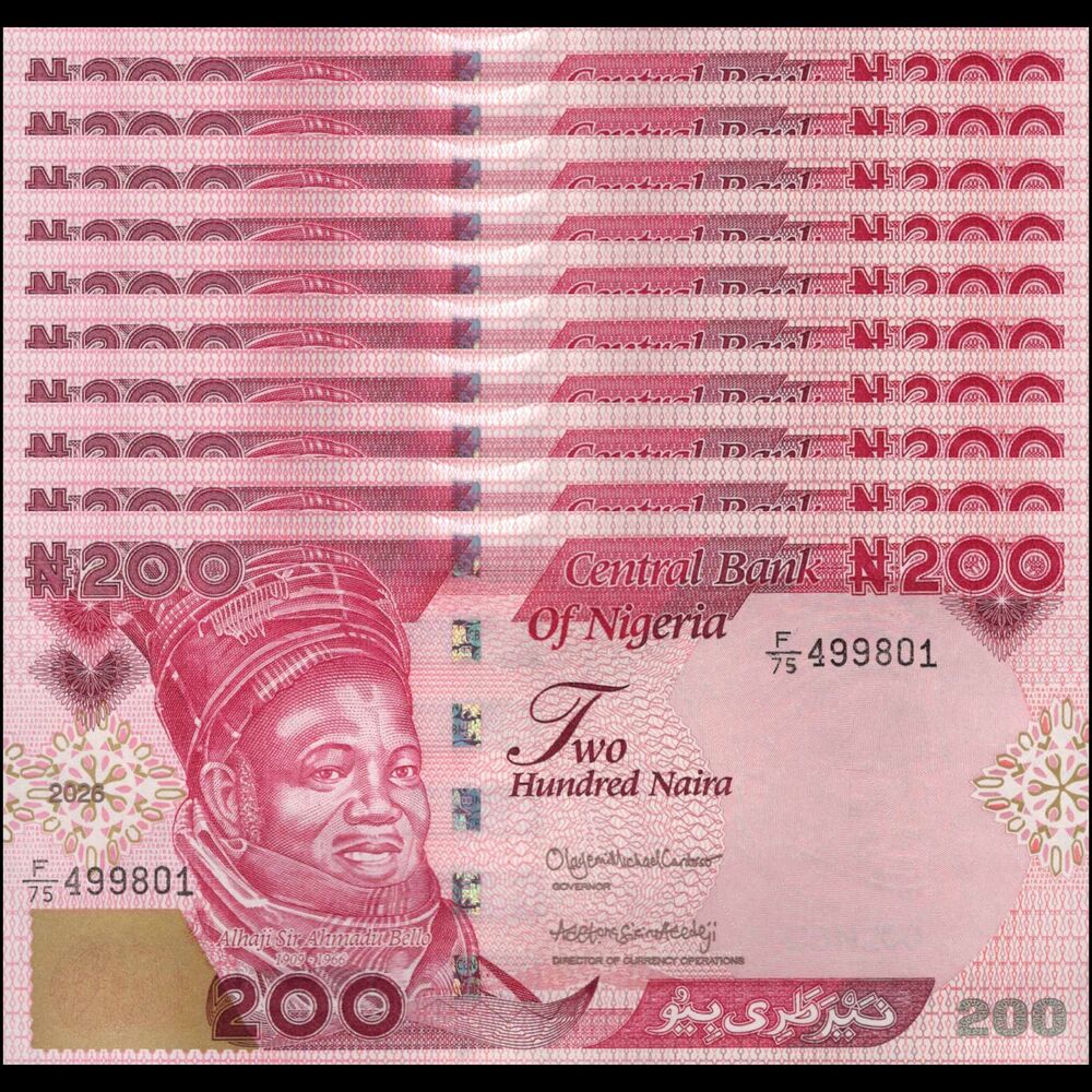 Nigeria -  200 Naira 2026 - Pick # NEW - Set 10 PCS