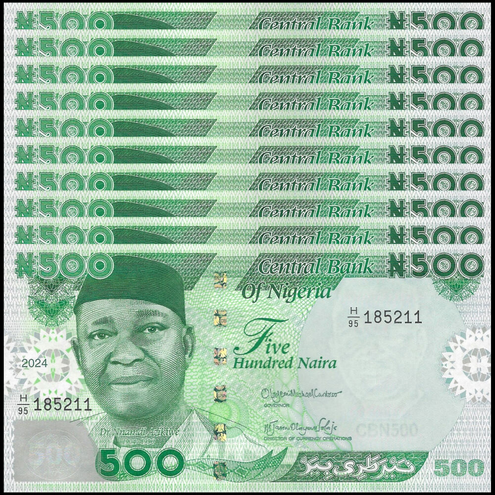 Nigeria - 500 Naira 2024 - Pick # 43c - Set 10 PCS