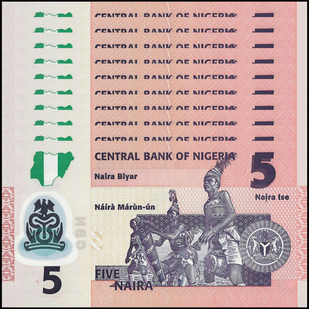 Nigeria - 5 Naira 2024 - Pick # NEW - Set 10 PCS