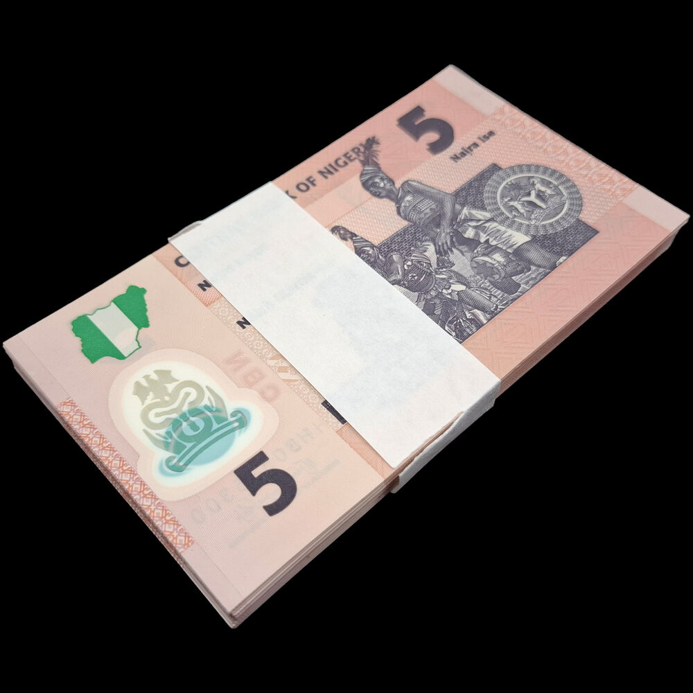Nigeria -  5 Naira 2025 - Pick # 38p - Bundle 100 PCS