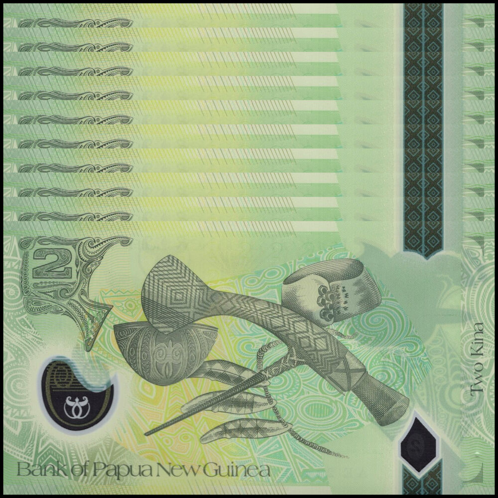 Papua New Guinea -   2 Kina 2023 - Pick  # 50c - Set 10 PCS