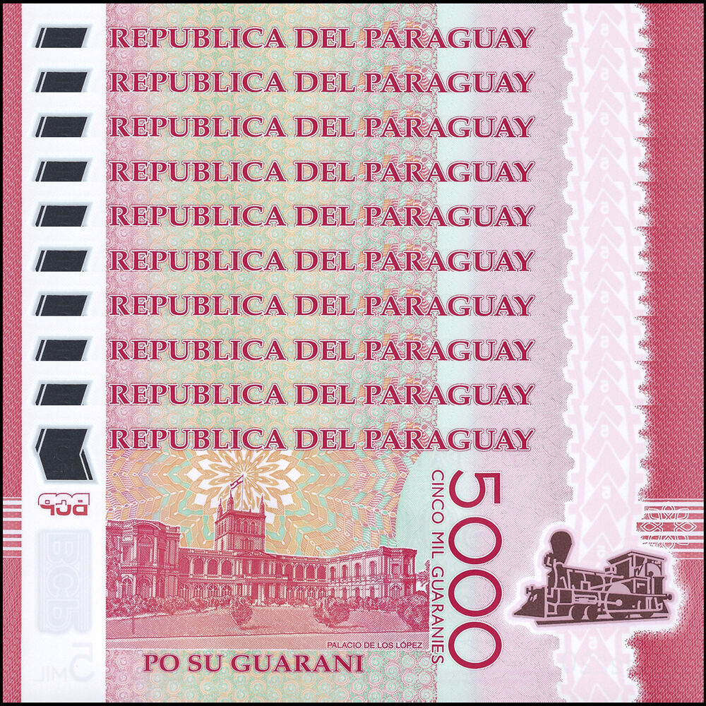 Paraguay - 5000 Guaranies 2022 - Pick- NEW / B857d - Set 10 PCS