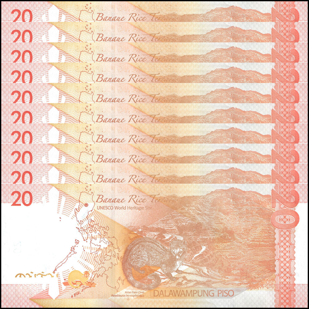Philippines - 20 Piso 2022 - Pick- 206d / B1084i - Set 10 PCS