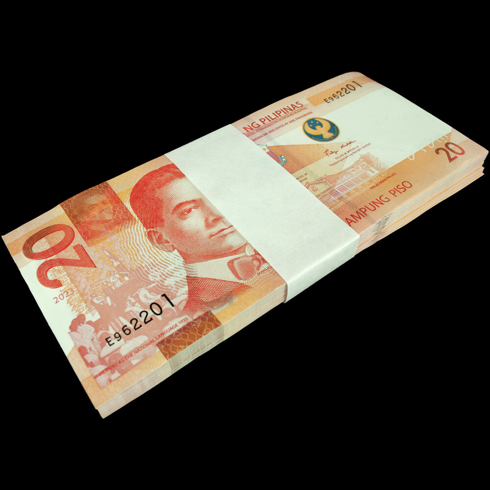 Philippines - 20 Piso 2023 - Pick- 231a / B1096b - Bundle 100 PCS
