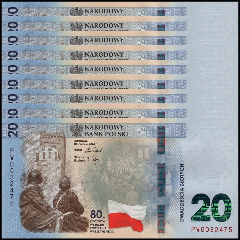 Poland -  20 Zlotych 2024 - Pick #198a - COMMEMORATIVE - Set 10 PCS