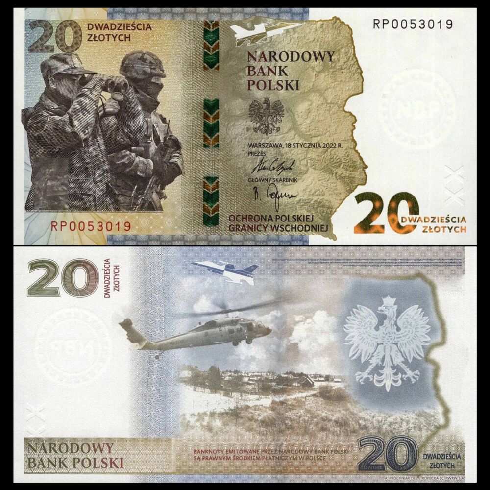 Poland -  20 Zlotych 2022 - Pick # 196a - COMMEMORATIVE - Set 10 PCS