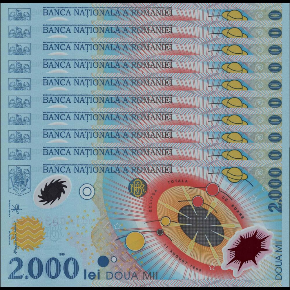 Romania -  2000 Lei 1999 - Pick # 111b - Set 10 PCS