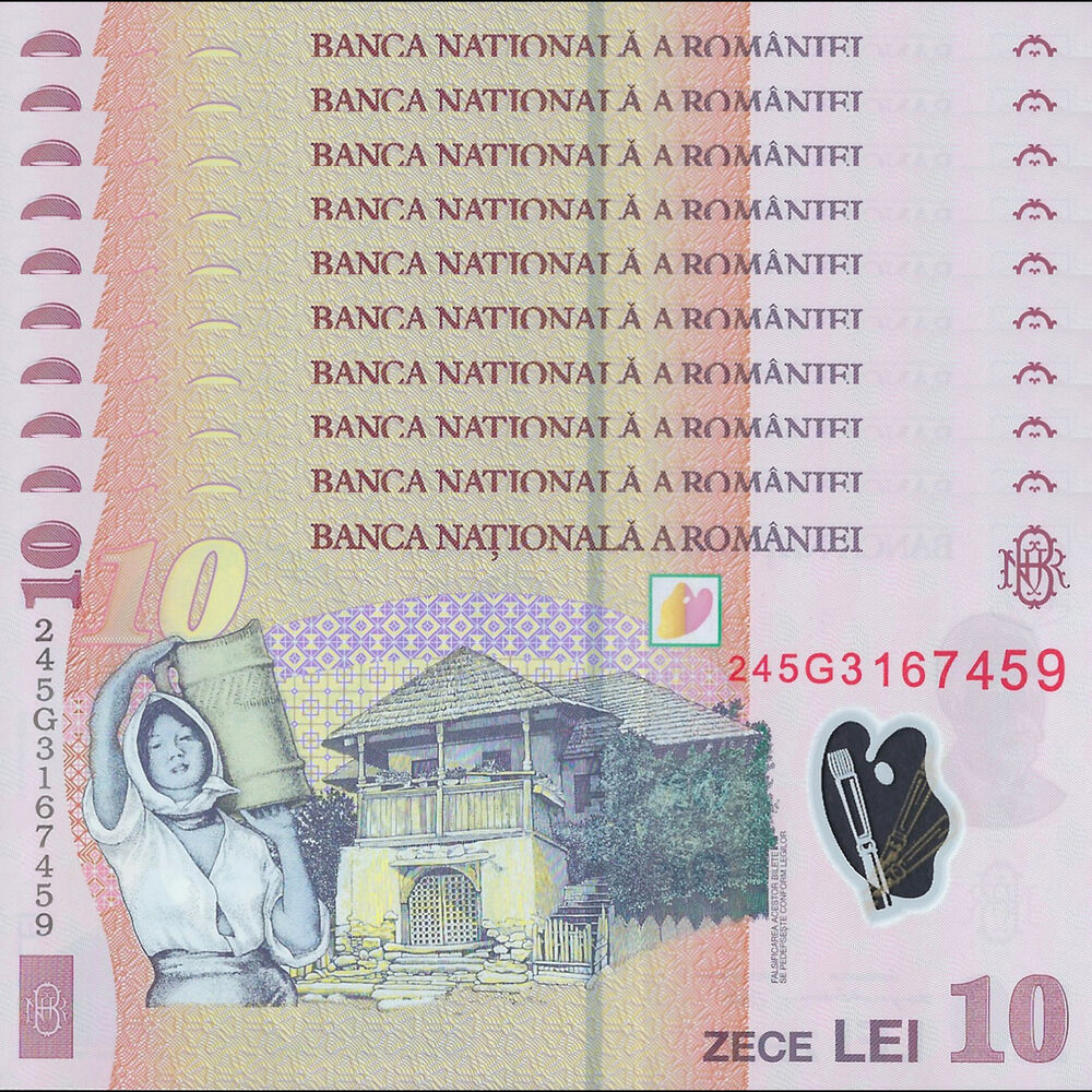 Romania - 10 Lei 2024 - Pick # 119m - Set 10 PCS