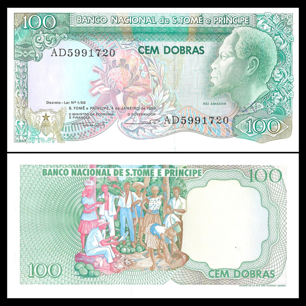 Saint Thomas & Prince - 100 Dobras 1989 - Pick # 60  - Set 10 PCS