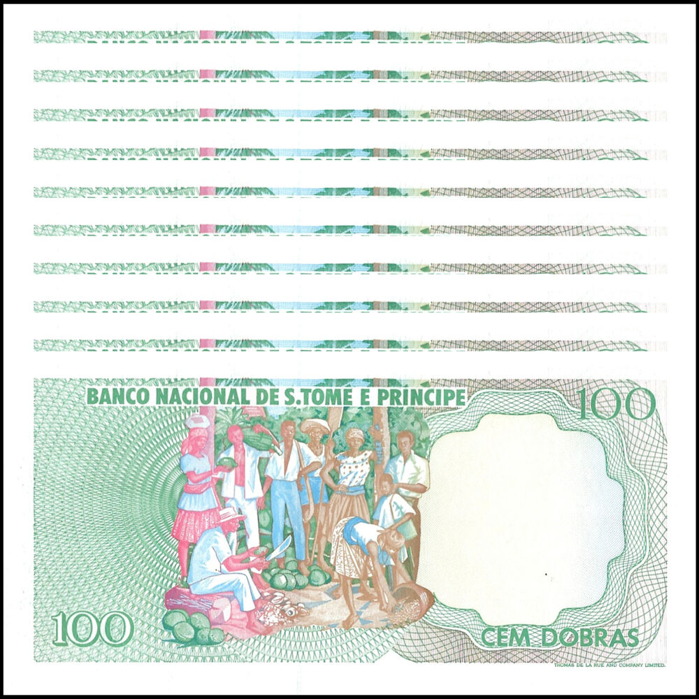 Saint Thomas & Prince - 100 Dobras 1989 - Pick # 60  - Set 10 PCS